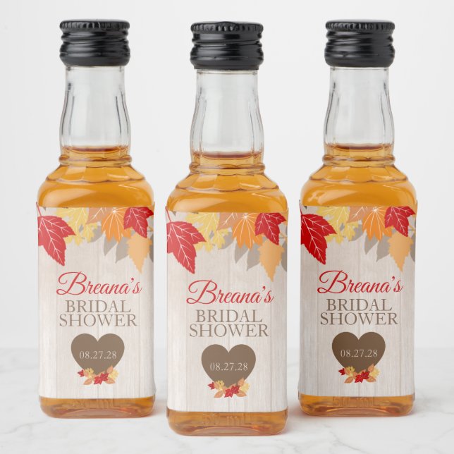 Fall Brautparty oder Gastgeschenk Hochzeit Alkoholflaschenetikett (Flaschen)