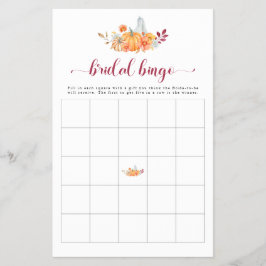 Fall Brautparty Pumpkin Bingo Game Flyer