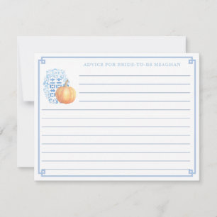 Fall Brautparty Pumpkin-Ratschlag für die Bride Ca Einladung