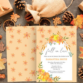 Fall Brautparty Pumpkin und Blume Arch Einladung