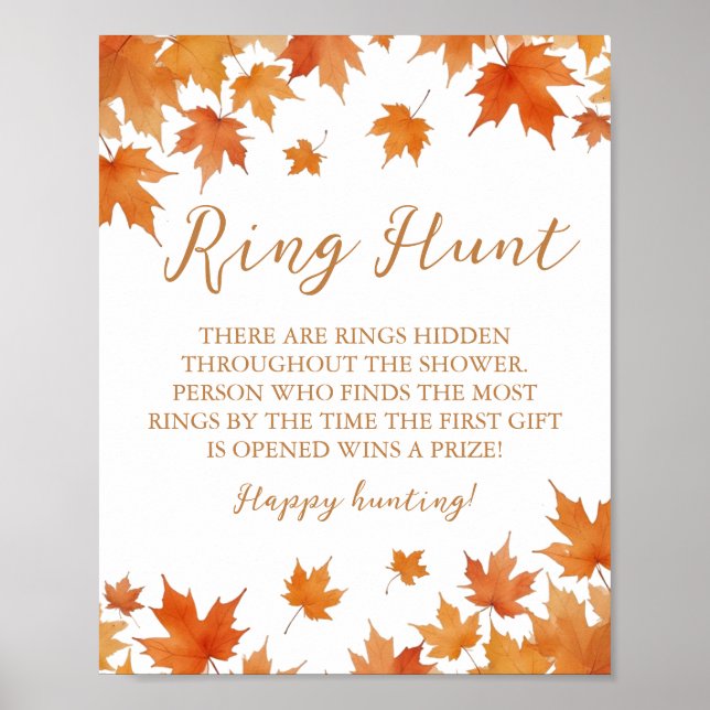 Fall Brautparty Ring Hunt Spiel Poster (Vorne)