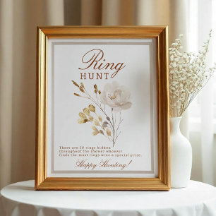 Fall-Brautparty-Ring-Jagd-Spielzeichen Poster