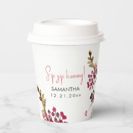 Fall-Brautparty-Themenpapiergruppen | Rustic Berry Pappbecher