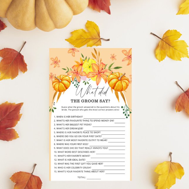 Fall Brautparty - Was hat der Bräutigam zu Spielen (Von Creator hochgeladen)