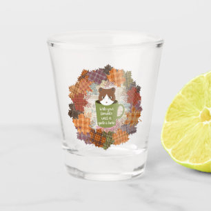 Fall Break Cat Acrylic Wall Art Schnapsglas