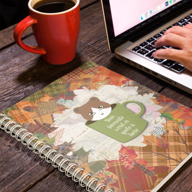 Fall Break Cat Spiral Foto Notebook Notizblock (Fall Break Cat Spiral Photo Notebook)