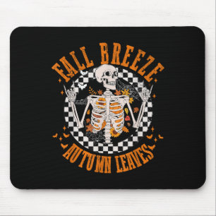 Fall Breeze Herbst Blätter Skelett Blume Thanksgi Mousepad