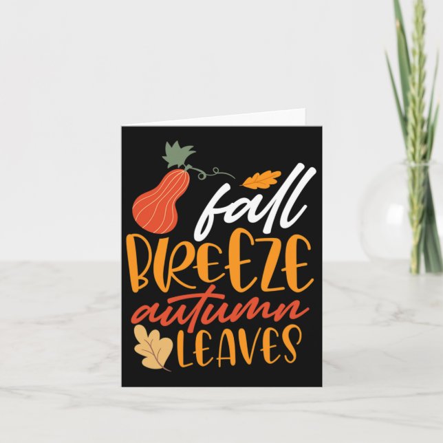 Fall Breeze und Herbst Blätter Karte (Vorderseite)