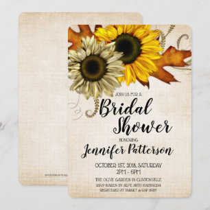 Fall Bridal Dusche Einladung - Grün & Golden
