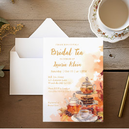 Fall Bridal Tea Party Elegante Dusche/WC Einladung