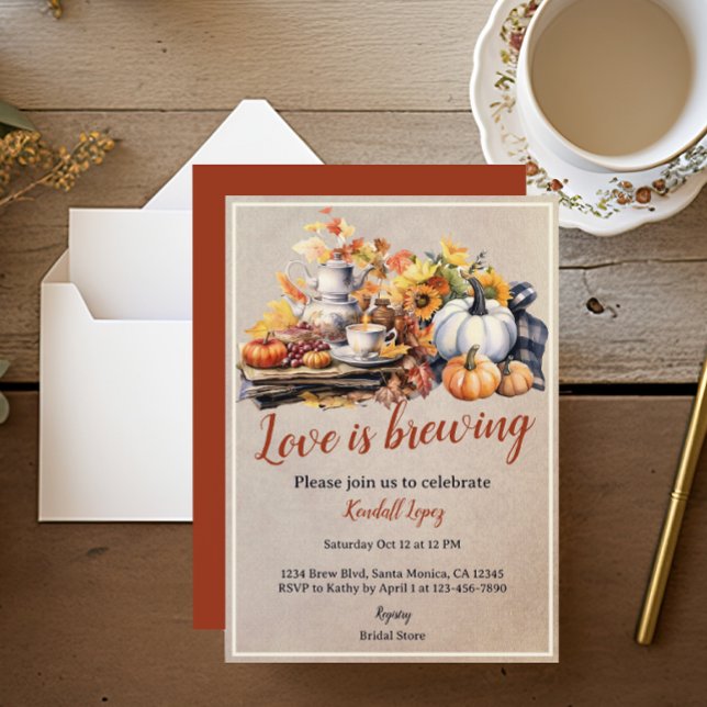 Fall Bridal Tee Party Sonnenblume Einladung (Von Creator hochgeladen)