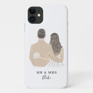 Fall Bride and Groom Illustration Case-Mate iPhone Hülle