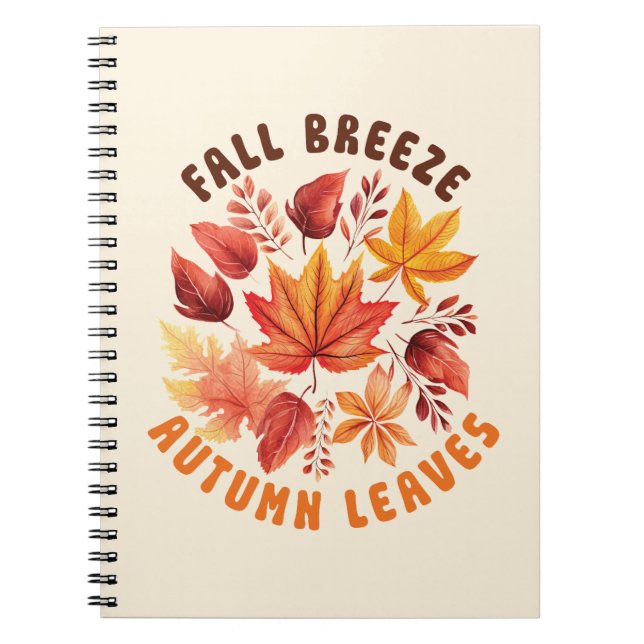 Fall Brise, Herbst Blätter - Whimsischer Fall Notizblock (Vorderseite)