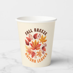 Fall Brise, Herbst Blätter - Whimsischer Fall Pappbecher