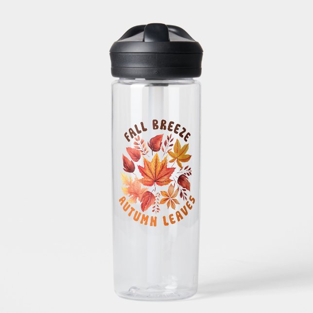 Fall Brise, Herbst Blätter - Whimsischer Fall Trinkflasche (Vorderseite)