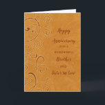 Fall Brother und Schwester Juristenjubiläum Karte<br><div class="desc">Glückliche Hochzeitskarte für Juristen und Juroren mit Herbstlauben und dem gefühlvollen Vers.</div>