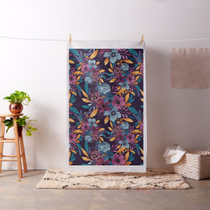 Fall Burgund Marine Mustard Wasserfarbe Blume Art Stoff