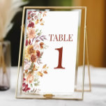 Fall Burgundy Brown Beige Blume Hochzeit der Flora Tischnummer<br><div class="desc">Dies ist eine Herbst Burgundy Brown Beige Floral Blume Hochzeit Tischnummer!</div>