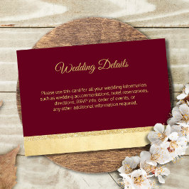 Fall Burgundy Gold Wedding Details Beilagen Begleitkarte