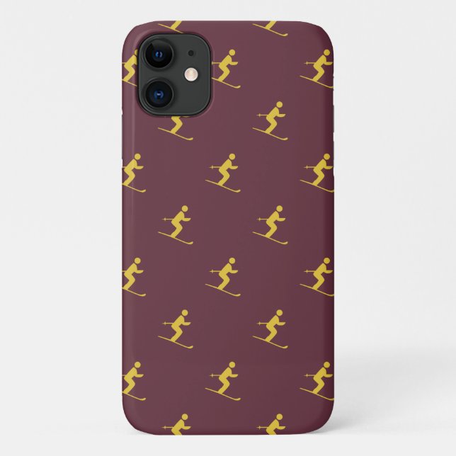 Fall Burgundy Skier Case-Mate iPhone Hülle (Rückseite)