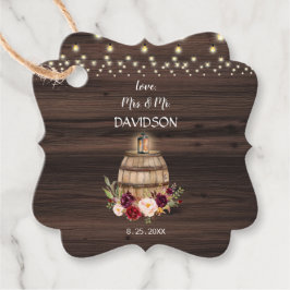 Fall Burgundy Wein Barrel Barrel Baroral Barn Hoch Geschenkanhänger