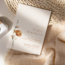 Fall Burnt Orange Wildblume Babydusche