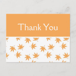 Fall c gelbe Blätter Gastgeschenk Hochzeit danke Postkarte