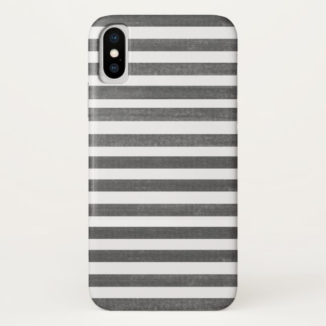 Fall Charcoal Graue und White Stripe iPhone X Case-Mate iPhone Hülle (Rückseite)