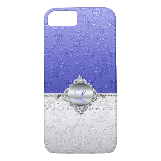 Fall Chic Damask Monogram iPhone 7 Case-Mate iPhone Hülle (Rückseite)
