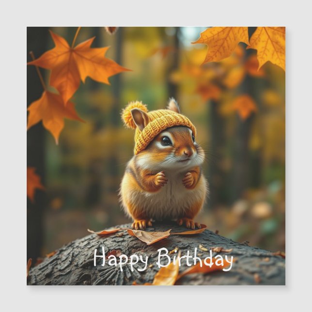 Fall Chipmunk-Magnetkarte Magnetkarte (Vorderseite)