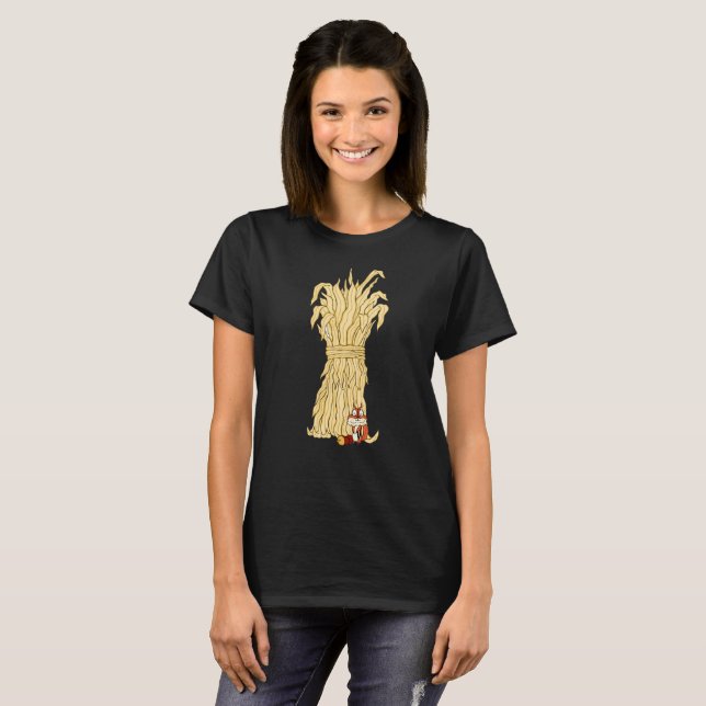 Fall Chipmunk und Haystack T-Shirt (Vorne ganz)