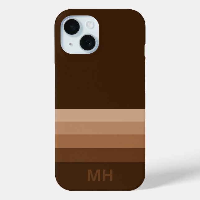 Fall Classic Stripes Monogram iPhone 15 Case-Mate iPhone Hülle (Rückseite)