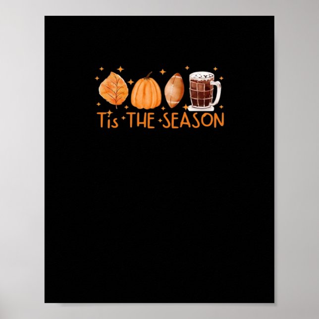 Fall Coffee Niedlich Lover Halloween Pumpkin Latte Poster (Vorne)
