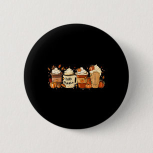 Fall Coffee Pumpkin Gewürz Latte Drinks Herbst als Button