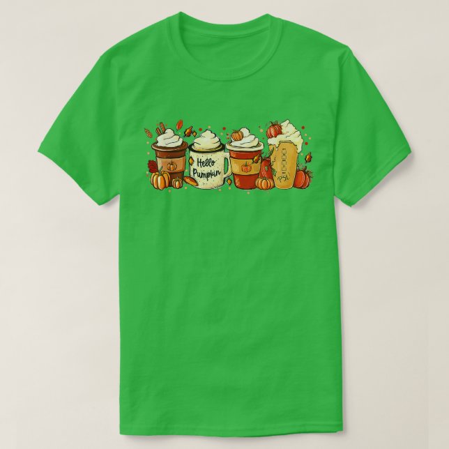 Fall Coffee Pumpkin Gewürz Latte Drinks Herbst als T-Shirt (Design vorne)