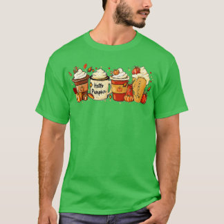 Fall Coffee Pumpkin Gewürz Latte Drinks Herbst als T-Shirt