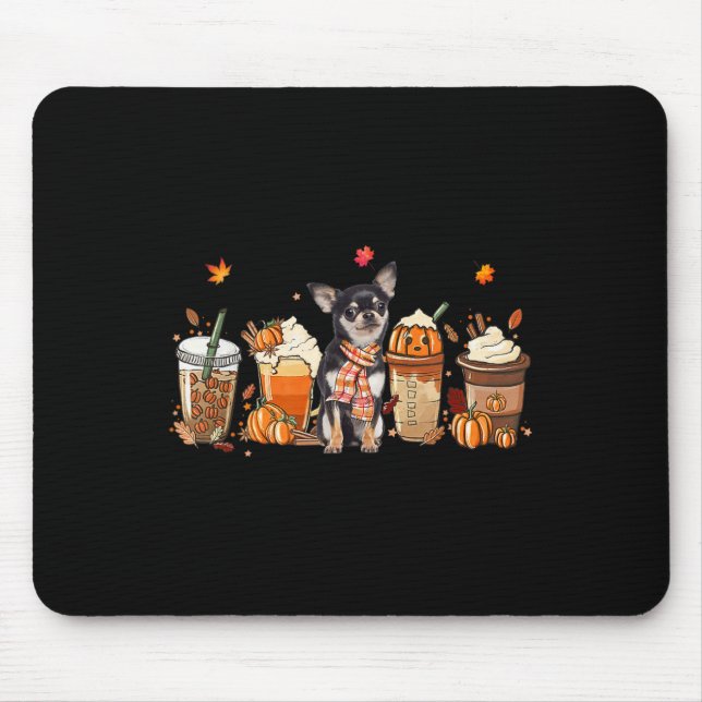 Fall Coffee Pumpkin Gewürz Latte Iced Herbst Chihu Mousepad (Vorne)