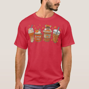 Fall Coffee Pumpkin Gewürz Latte Iced Herbst Chihu T-Shirt