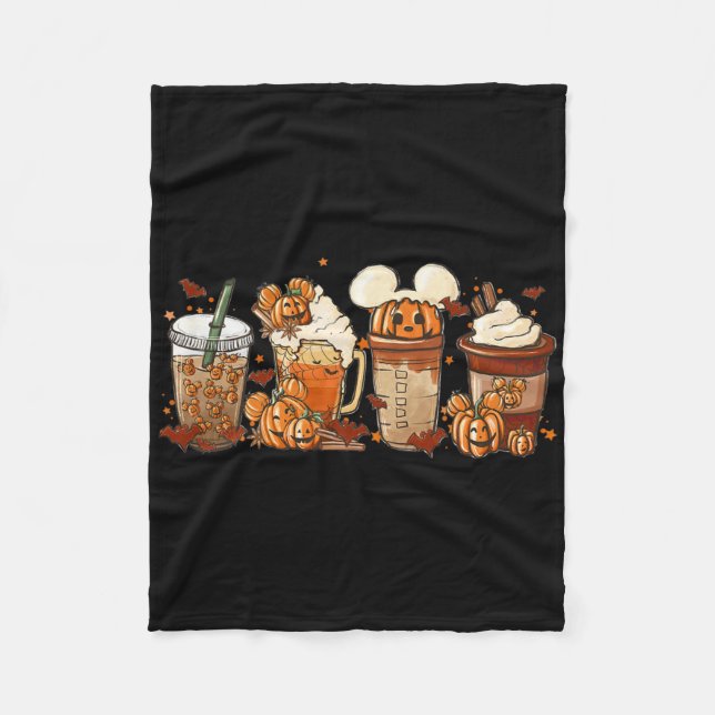 Fall Coffee Pumpkin Gewürz Latte Iced Warm Cosy Au Fleecedecke (Vorderseite)