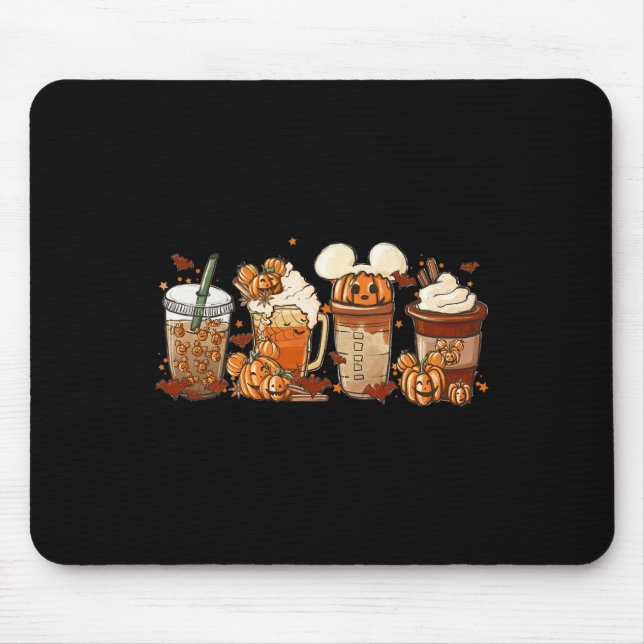 Fall Coffee Pumpkin Gewürz Latte Iced Warm Cosy Au Mousepad (Vorne)