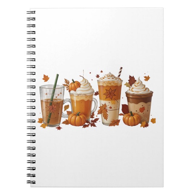 Fall Coffee Pumpkin Notizblock (Vorderseite)