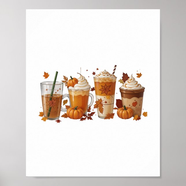 Fall Coffee Pumpkin Poster (Vorne)