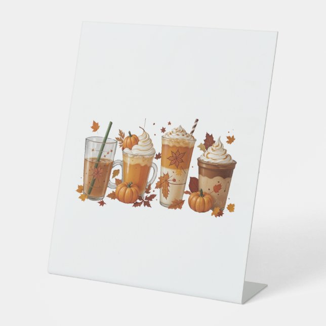 Fall Coffee Pumpkin Sockelschild (Vorderseite)