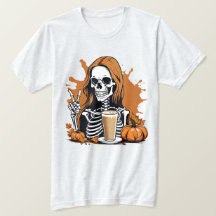 Fall Coffee Skeleton Halloween