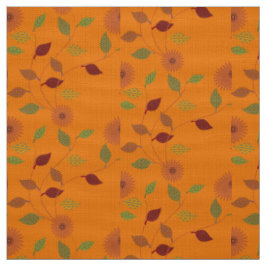 Fall Collection Bright Orange Blumen Leaf Muster Stoff