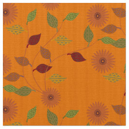 Fall Collection Bright Orange Blumen Leaf Muster Stoff