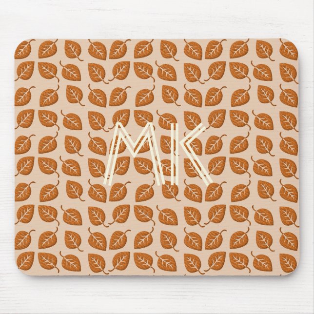 Fall Collection Bright Orange Leaf Mousepad (Vorne)