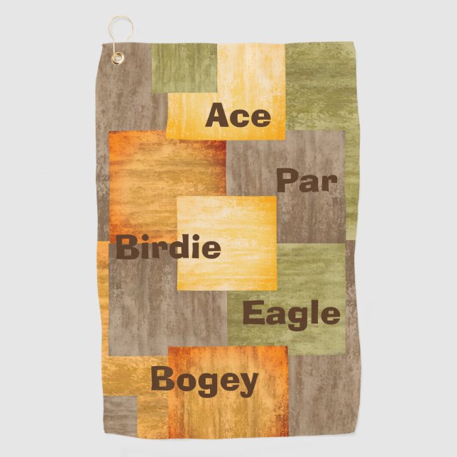 Fall Color Blocks Golf Begrüßungstücher Golfhandtuch (Vorderseite)