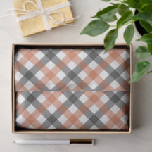 Fall Colors Gingham Tissue Paper