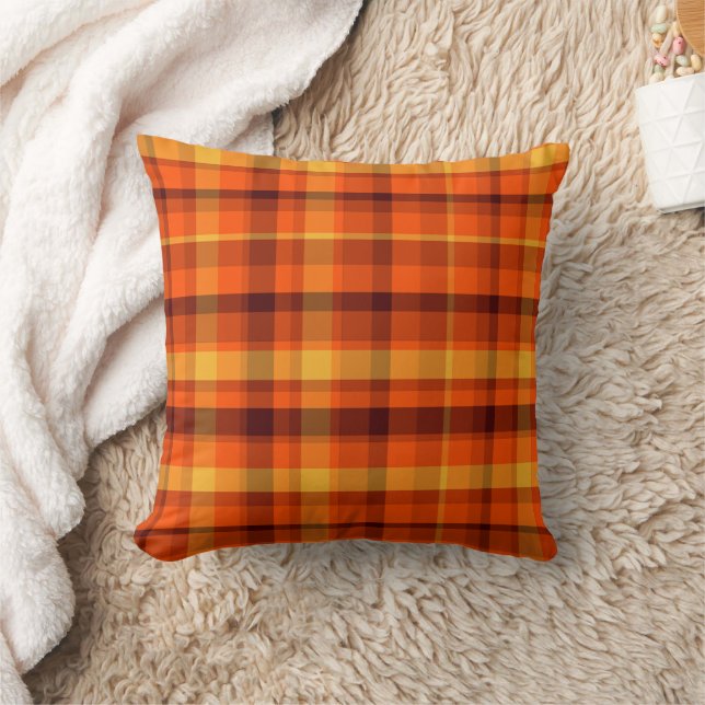Fall Colors Plaid Pillow Kissen (Decke)